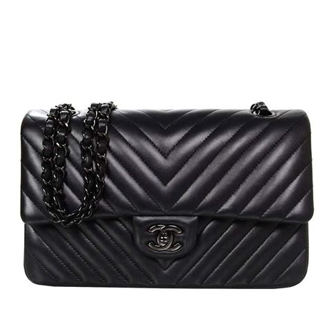 chanel chevron black bag|chanel chevron for sale.